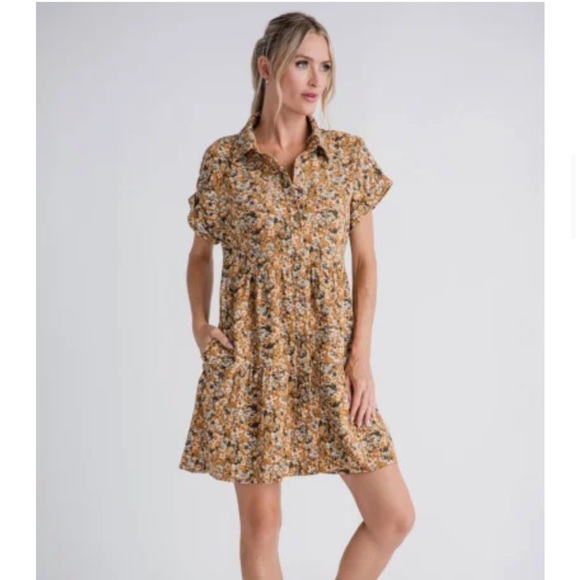Wishlist Dresses & Skirts - Wishlist Floral Corduroy Tiered Mini Dress Medium